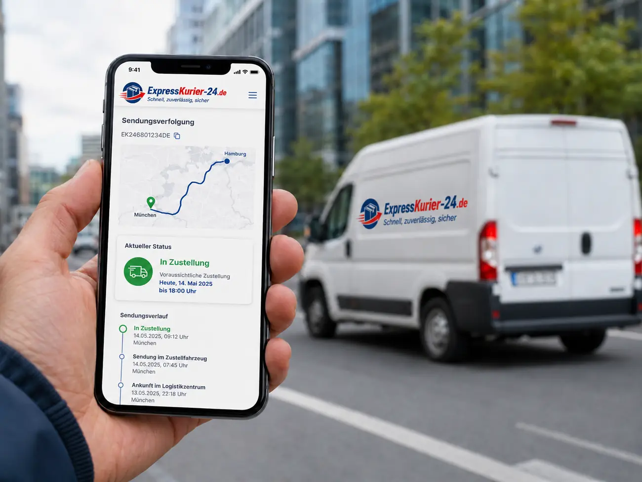 Digitale Sendungsverfolgung für Kurierfahrten